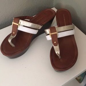 Tommy Hilfiger Wedges, Sz 8.5m, 3” Heel